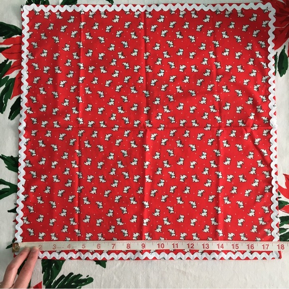 Handmade Retro Style Scottie Dog Holiday Napkins, Set of 2 - Picture 9 of 13